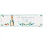 Banner de papel Peter Rabbit celeste Pers.
